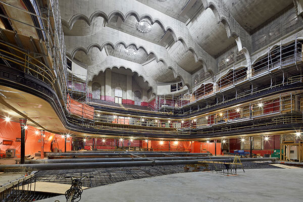 massey hall in construction